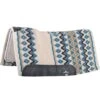 Classic Equine Contour Wool Top Felt 32 X 34 Saddle Pad Ivory/Seafoam
