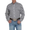 Cinch Men's Purple Plaid Stretch Buttondown