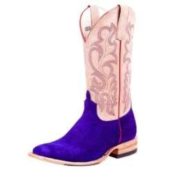 Macie Bean Women's Top Hand Bean Purple Suede Cowgirl Boot