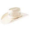 American Hats AHC JC4200 2 Cord Champagne Band 4 1/4in. Brim Open Crown Straw Cowboy Hat