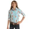 Girl's Panhandle Rodeo Poster Print Snap Shirt
