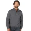 Wrangler Men's Quilted 1/4 Snap Pullover Jacket Heather Grey