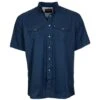 Hooey Mens Sol Navy Short Sleeve Pearl Snap With Lens Cleaner