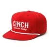 Cinch Mens Red High Profile Cap
