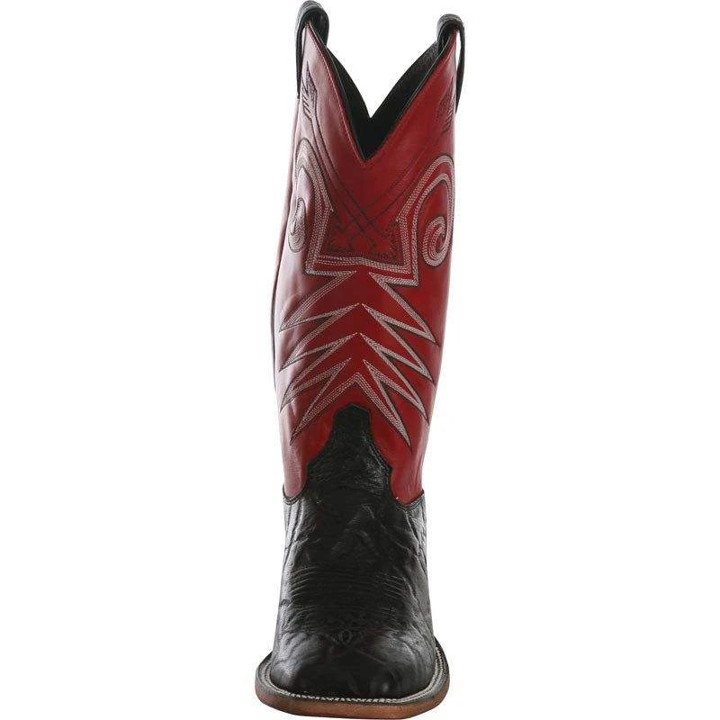 Men's Justin Bent Rail Black Wildebeest Cowboy Boots - Image 2