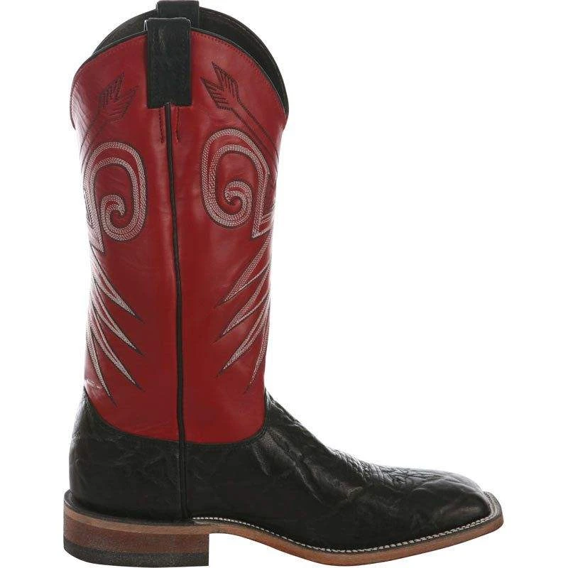 Men's Justin Bent Rail Black Wildebeest Cowboy Boots - Image 3