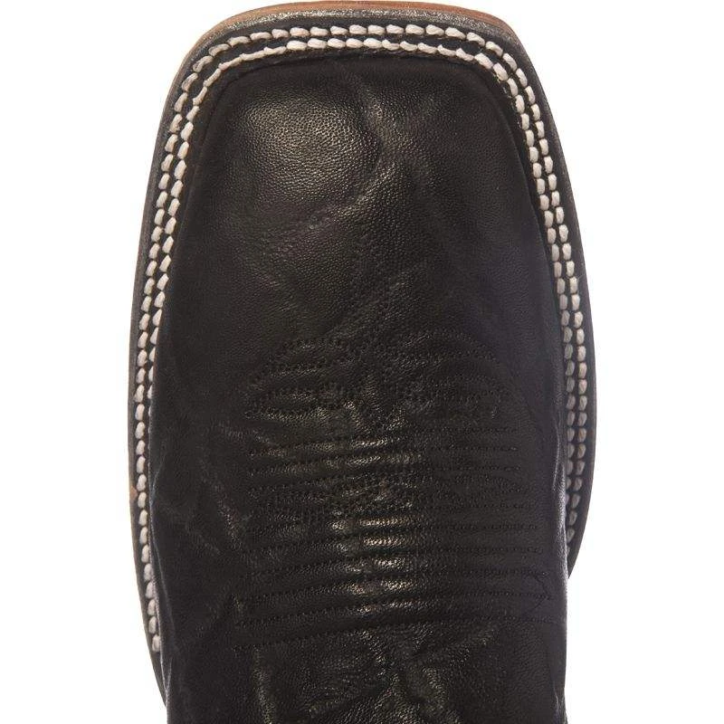 Men's Justin Bent Rail Black Wildebeest Cowboy Boots - Image 5